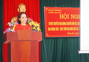 CEO Nguyễn Thị Hải Bình tại hội nghị xúc tiến thủy sản